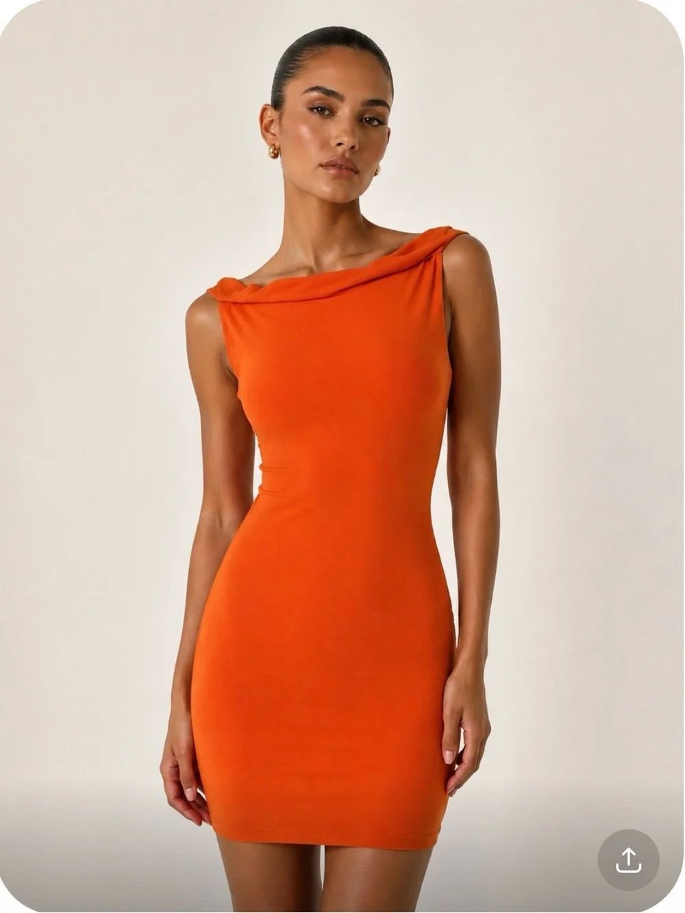 NWT JLUX LABEL Sleek Orange Sleeveless Bodycon Dress Size XL